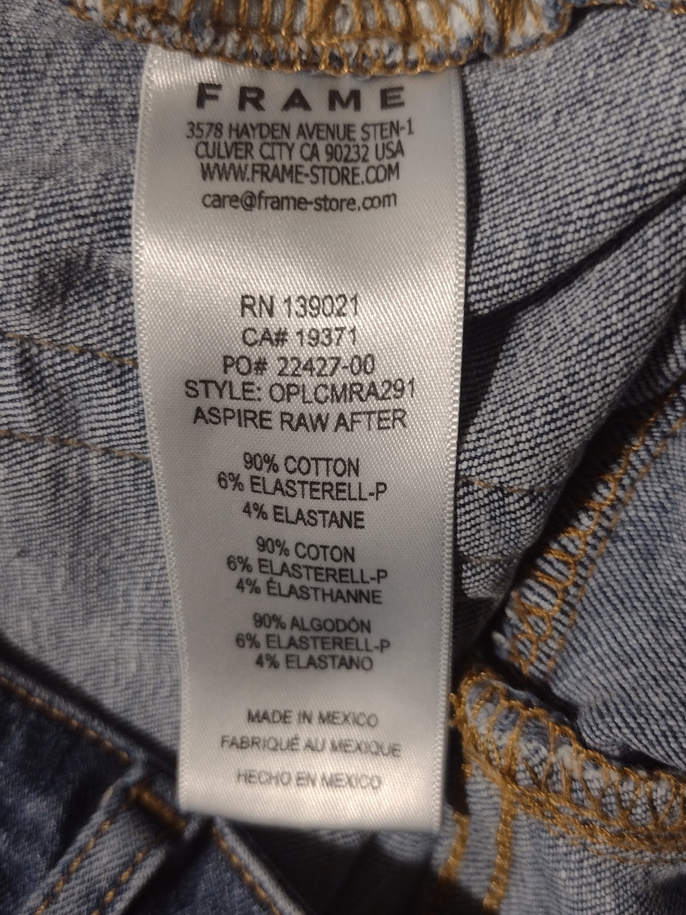 Frame Aspire Raw Hem Women's Dark Blue Stretch Bootcut Jeans Size 31 - Picture 10 of 13